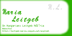 maria leitgeb business card